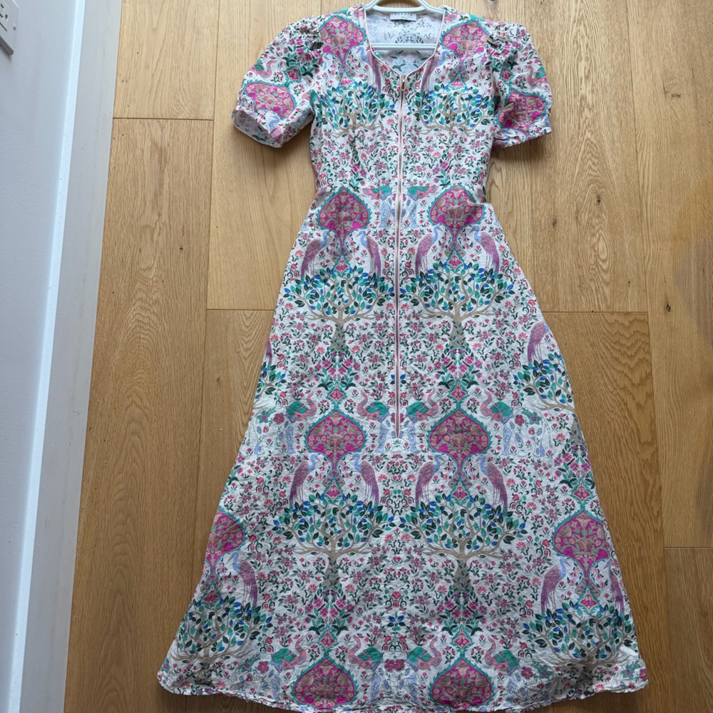 Sandro Paris Arya Floral Dress Linen blend - 36 - Picture 17 of 17